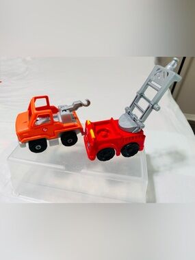 Little People Bright Red & Orange Rescue Truck Playset with Extendable Ladder